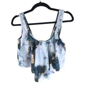 Edel Qual Bikini Top Flowy Tie Dye Blue M